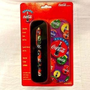 1995 Coca-Cola Collectible Ceramic Roller Ball Pen *NEW in package never opened
